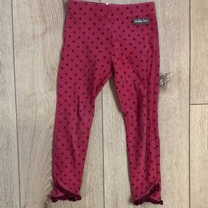 Matilda Jane Burgundy Polka Dot Leggings